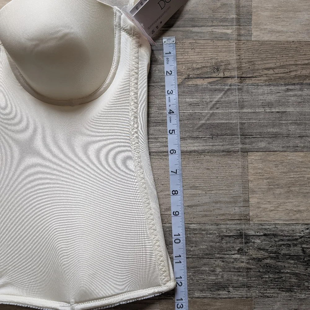 Dominique bone colored lightly lined underwire corset size 36B NWT - Picture 3 of 9